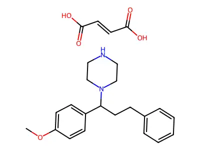 But-2-enedioic acid;1-[1-(4-methoxyphenyl)-3-phenylpropyl]piperazine structure