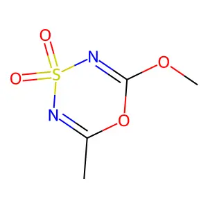 2-Methoxy-6-methyl-4H-1,4lambda~6~,3,5-oxathiadiazine-4,4-dione structure