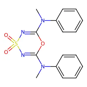 1,4,3,5-Oxathiadiazine-2,6-diamine, N,N'-dimethyl-N,N'-diphenyl-, 4,4-dioxide structure