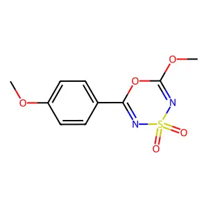 2-Methoxy-6-(4-methoxyphenyl)-1,4,3,5-oxathiadiazine 4,4-dioxide structure