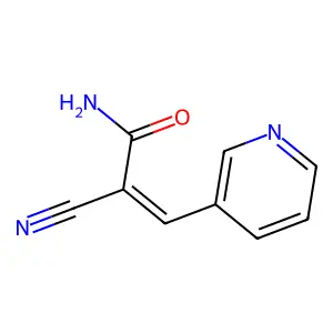 (E)-2-cyano-3-(3-pyridinyl)-2-propenamide structure