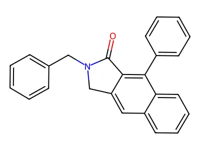 2-Benzyl-9-phenyl-2,3-dihydro-1H-benzo[F]isoindol-1-one structure