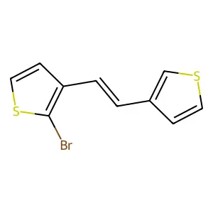 Thiophene, 2-bromo-3-[2-(3-thienyl)ethenyl]-, (E)- structure