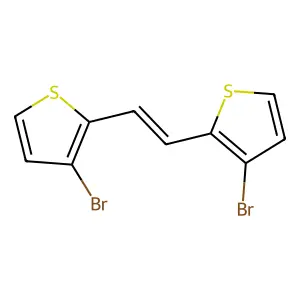 3-Bromo-2-[2-(3-bromothiophen-2-yl)ethenyl]thiophene structure