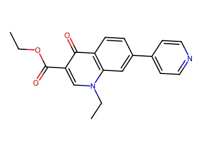 Ethyl 1-ethyl-1,4-dihydro-4-oxo-7-(4-pyridyl)quinoline-3-carboxylate structure