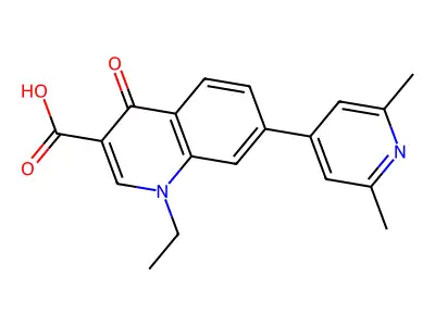 7-(2,6-Dimethyl-4-pyridyl)-1-ethyl-1,4-dihydro-4-oxoquinoline-3-carboxylic acid structure