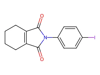 1H-Isoindole-1,3(2H)-dione, 4,5,6,7-tetrahydro-2-(4-iodophenyl)- structure