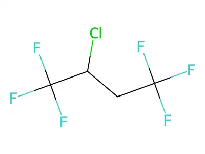 2-Chloro-1,1,1,4,4,4-hexafluorobutane structure