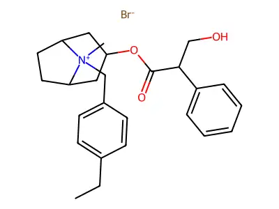 8-(p-Ethylbenzyl)atropinium bromide structure