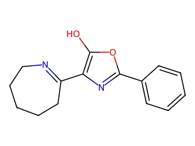 (4Z)-4-azepan-2-ylidene-2-phenyl-1,3-oxazol-5(4H)-one structure