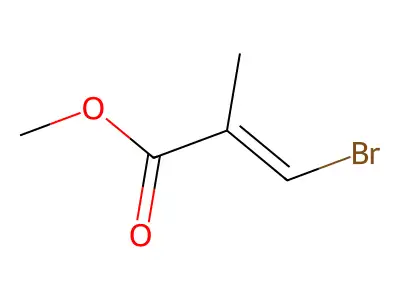 2-Propenoic acid, 3-bromo-2-methyl-, methyl ester structure