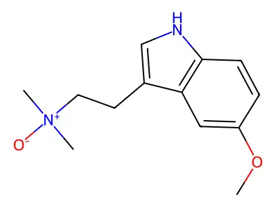2-(5-methoxy-1H-indol-3-yl)-N,N-dimethylethanamine oxide structure