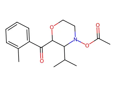 Morpholine, 4-(3-isopropyl-2,6-cresotoyl)-, acetate structure
