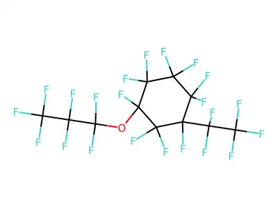 Perfluoro-1-ethyl-3-propoxycyclohexane structure