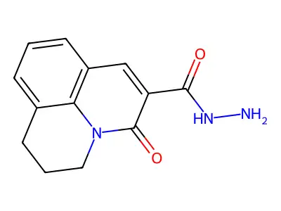 1H,5H-Benzo[ij]quinolizine-6-carboxylicacid, 2,3-dihydro-5-oxo-, hydrazide structure