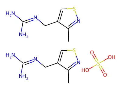 N-(3-Methyl-iosothiazolyl-4)methyl-guanidine hemi-sulfate structure