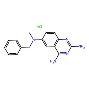 Quinazoline, 6-(benzylmethylamino)-2,4-diamino-, hydrochloride, hydrate structure
