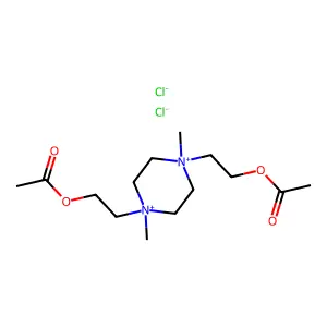 Piperazinium, 1,4-bis(2-(acetyloxy)ethyl)-1,4-dimethyl-, dichloride structure