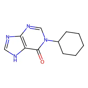 1-cyclohexyl-7H-purin-6-one structure