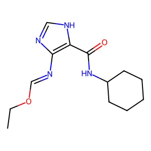 N-Cyclohexyl-5-(ethoxymethylideneamino)-3H-imidazole-4-carboxamide structure