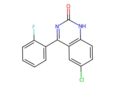 6-chloro-4-(2-fluorophenyl)quinazolin-2(1H)-one structure