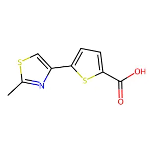 5-(2-Methyl-1,3-thiazol-4-yl)thiophene-2-carboxylic acid structure