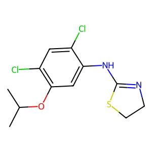2,4-dichloro-5-isopropoxy-N-(1,3-thiazolan-2-yliden)aniline structure
