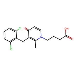 4-[3-(2,6-dichlorobenzyl)-2-methyl-4-oxo-1(4H)-pyridinyl]butanoic acid structure