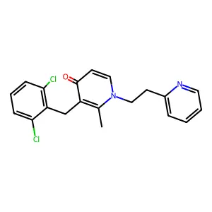 3-(2,6-dichlorobenzyl)-2-methyl-1-[2-(2-pyridinyl)ethyl]-4(1H)-pyridinone structure