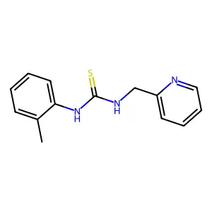 N-(2-methylphenyl)-N'-(2-pyridinylmethyl)thiourea structure