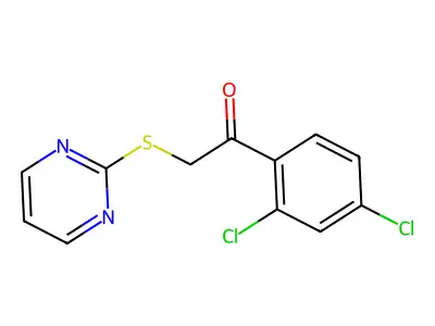 1-(2,4-Dichlorophenyl)-2-(pyrimidin-2-ylsulfanyl)ethanone structure