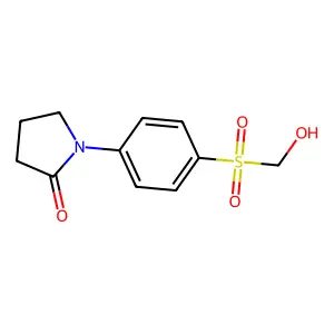 1-[4-(Hydroxymethylsulfonyl)phenyl]pyrrolidin-2-one structure