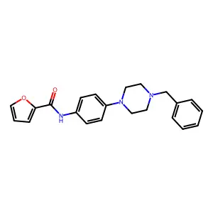 N-[4-(4-benzylpiperazin-1-yl)phenyl]furan-2-carboxamide structure