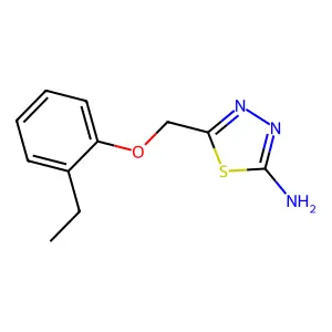 5-[(2-Ethylphenoxy)methyl]-1,3,4-thiadiazol-2-amine structure