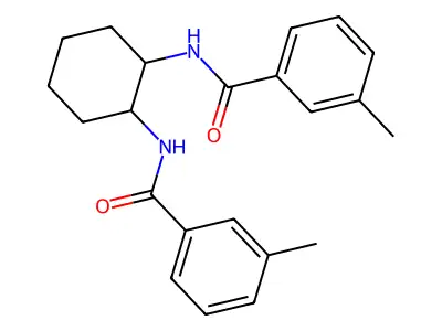 3-methyl-N-[2-[(3-methylbenzoyl)amino]cyclohexyl]benzamide structure