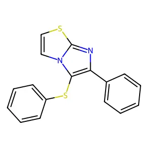 6-Phenyl-5-(phenylthio)imidazo[2,1-b]thiazole structure