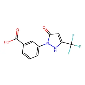 3-(5-Hydroxy-3-trifluoromethyl-pyrazol-1-yl)-benzoic acid structure