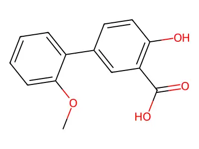 2-hydroxy-5-(2-methoxyphenyl)benzoic Acid structure