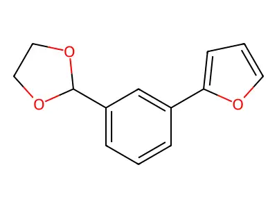 2-[3-(2-Furyl)phenyl]-1,3-dioxolane structure