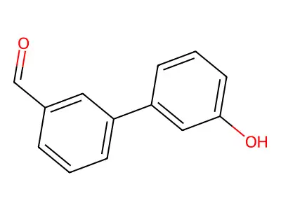 3'-Hydroxy-biphenyl-3-carbaldehyde structure