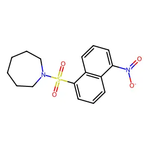Hexahydro-1-[(5-nitro-1-naphthalenyl)sulfonyl]-1H-azepine structure