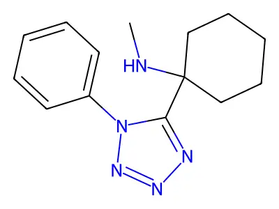 N-methyl-1-(1-phenyl-1H-tetrazol-5-yl)cyclohexanamine structure