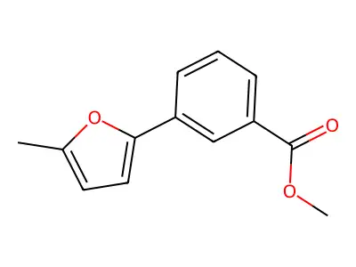3-(5-Methyl-furan-2-yl)-benzoic acid methyl ester structure