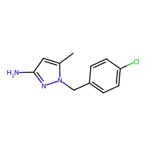 1-((4-Chlorophenyl)methyl)-5-methyl-1H-pyrazol-3-amine structure