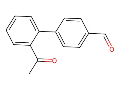 2'-Acetyl-[1,1'-biphenyl]-4-carbaldehyde structure