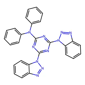 4,6-bis(benzotriazol-1-yl)-N,N-diphenyl-1,3,5-triazin-2-amine structure