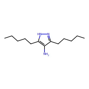 3,5-dipentyl-1H-pyrazol-4-amine structure