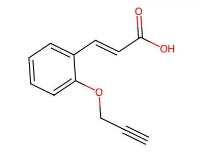 (2E)-3-[2-(prop-2-yn-1-yloxy)phenyl]prop-2-enoic acid structure