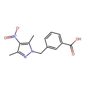 3-(3,5-Dimethyl-4-nitro-pyrazol-1-ylmethyl)-benzoic acid structure
