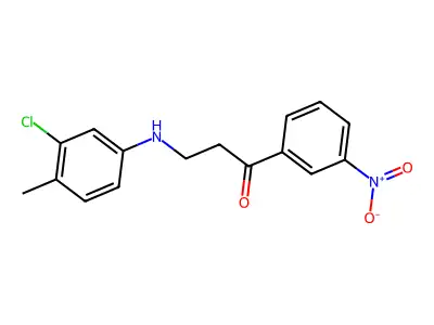 3-(3-Chloro-4-methylanilino)-1-(3-nitrophenyl)-1-propanone structure